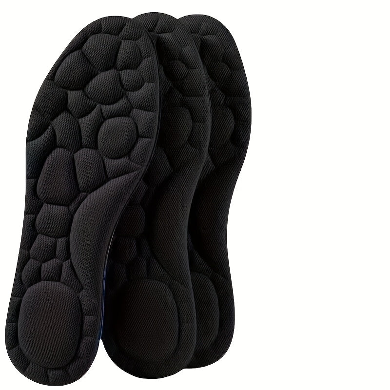 2 Pairs Unisex Memory Foam Insoles Breathable Sweat-Absorbent All-Season Black