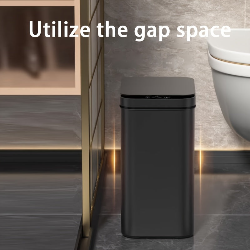 Cubo de basura alimentado por batería con apertura automática de la tapa, para uso doméstico en pared, funciona con 36V