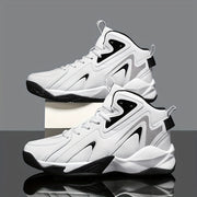 Plus Size Men's High Top Basketball Shoes Breathable Non Slip Shock Absorption Indoor Outdoor