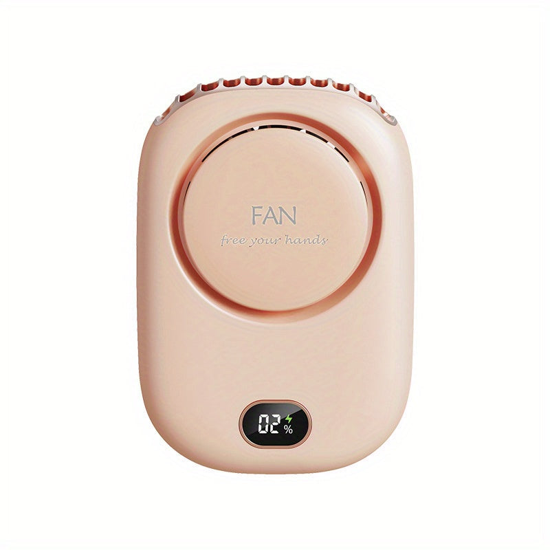 Portable USB Fan with Three-Speed Large Wind Adjustment, Waist-Hanging and Desktop Stand