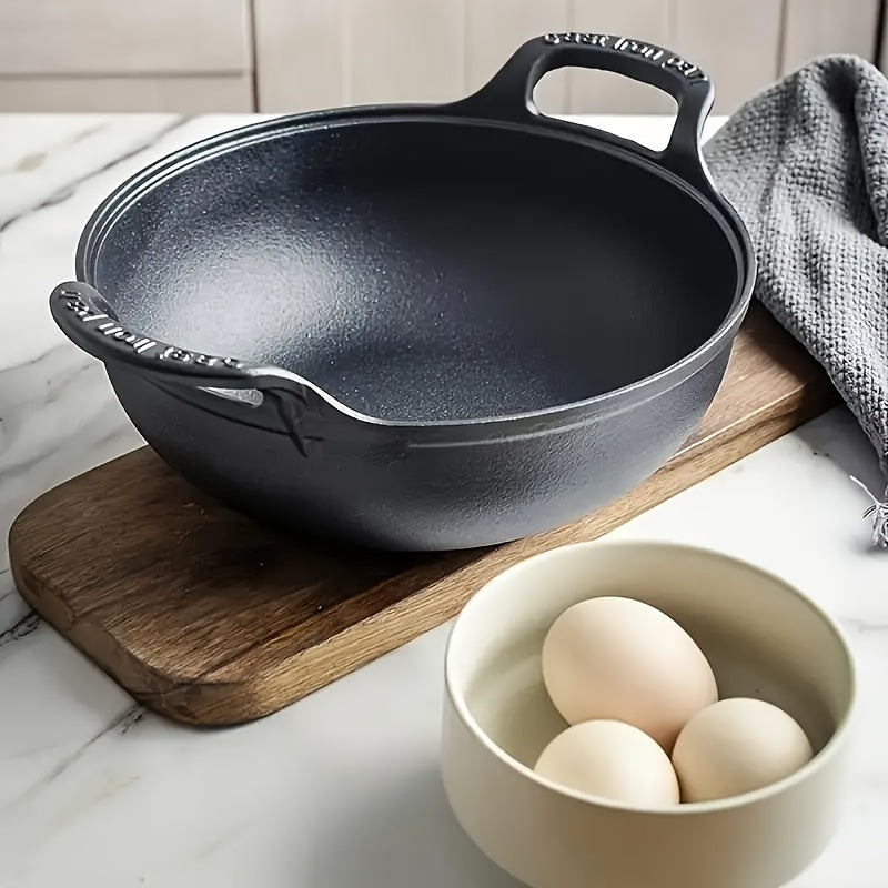 Cast Iron Skillet Set 24.99cm and 19.99cm Frying Pans Uncoated Cookware
