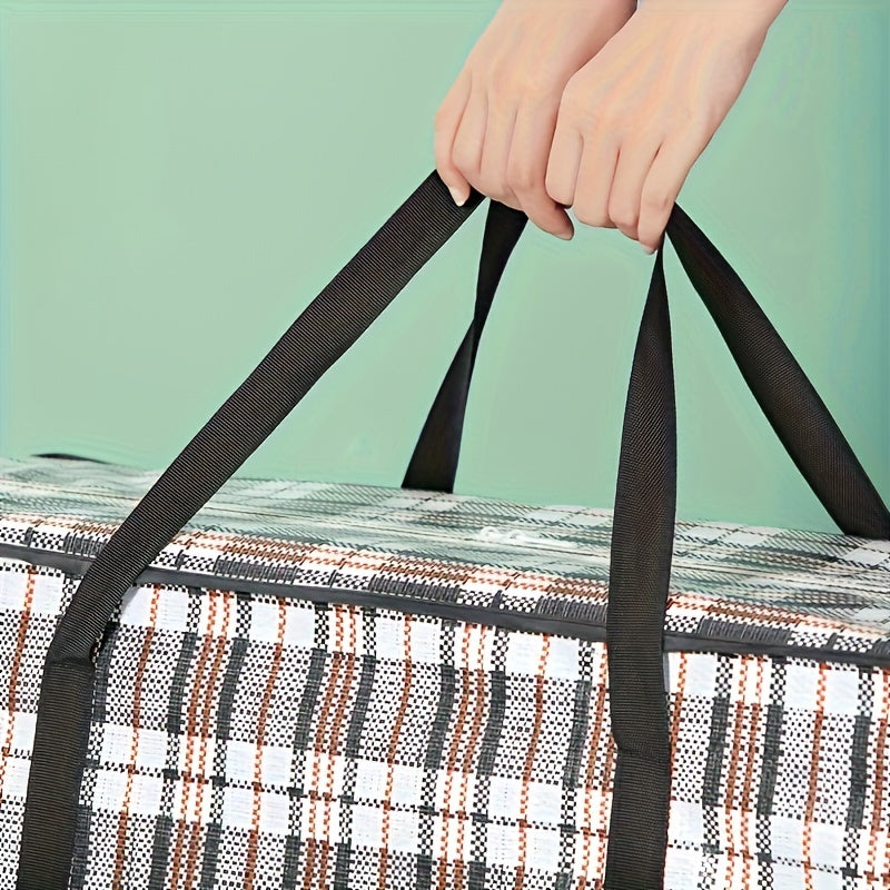 Plastic Storage Bag with Zipper Handles for Closet Organization 3.2 Cu Ft Lightweight