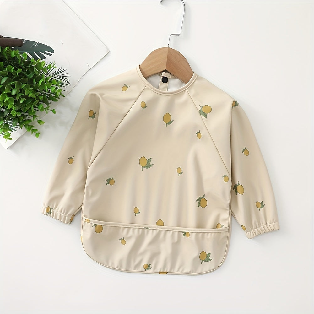 Убедитесь, что ваш ребенок остается чистым и без беспорядка с этим водонепроницаемым нагрудником с длинными рукавами, идеально подходящим для подарков на Хэллоуин, Рождество, День благодарения и Пасху.