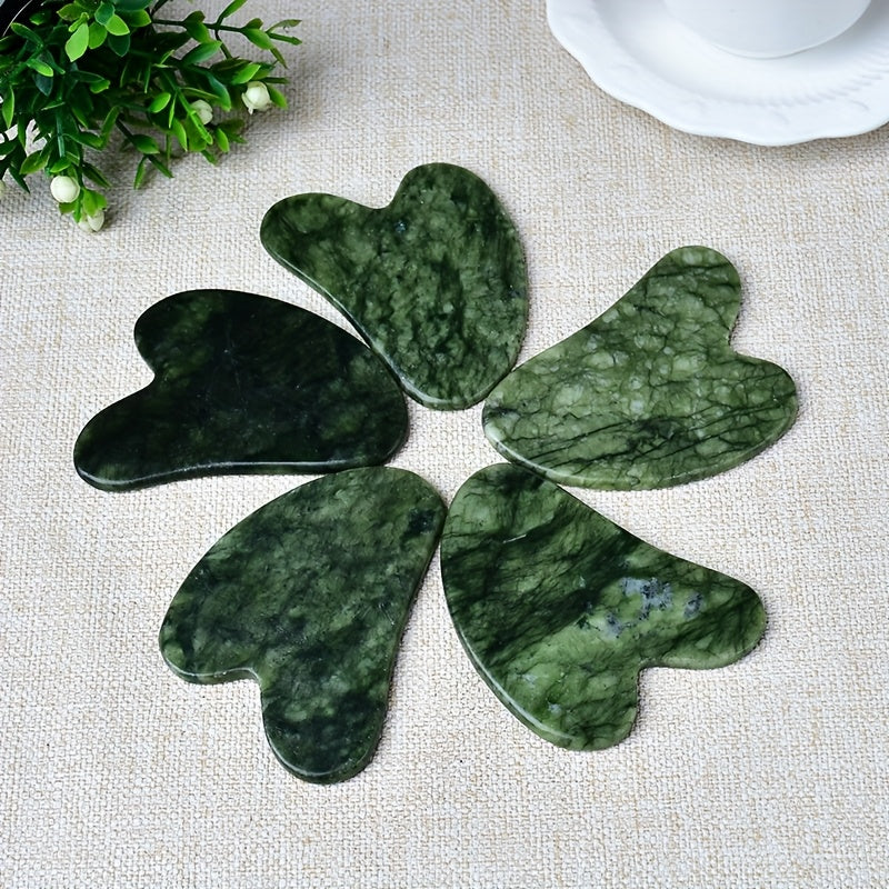 Tabiiy tosh qirqish taxtasi - yuz va tana parvarishi uchun massaj asbobi, 1 dona, 3 dona yoki 5 dona mavjud, qo'lda tayyorlangan va bayram sovg'asi uchun mukammal.