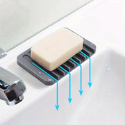 Jabonera de silicona con función de drenaje para baño o cocina