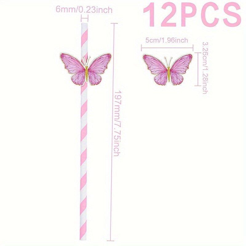 To'ylar va partiyalar uchun 12 ta pushti va lila rangli farishtalar shaklidagi qog'oz quvurlar to'plami