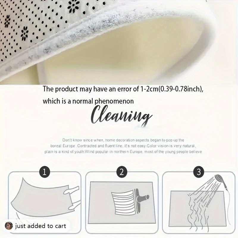 Christmas Doormat Red Polyester Non-Slip Waterproof Stain-Resistant