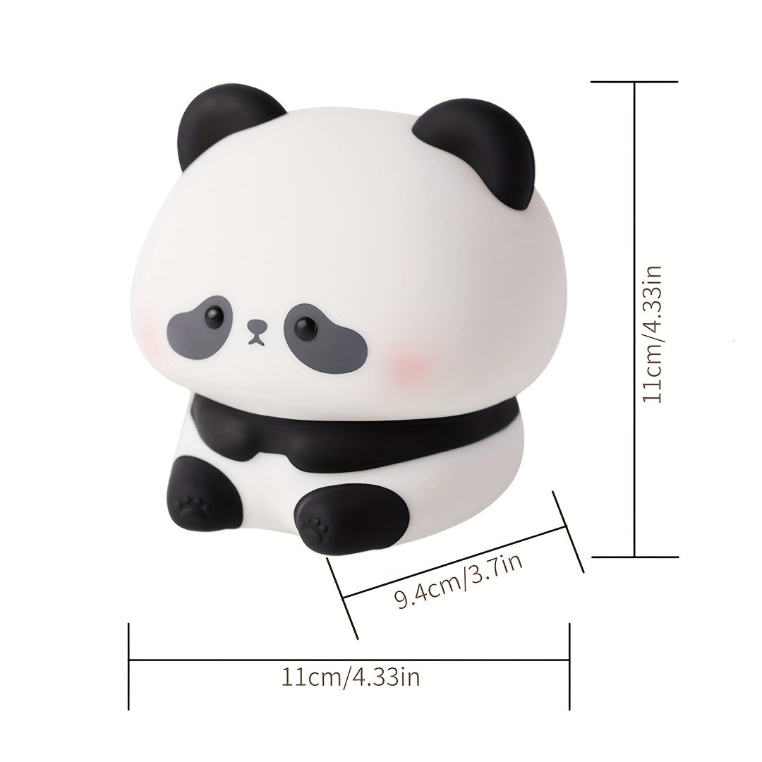 LED Panda Night Light Soft Sleep Sensing USB Rechargeable Decorative Indoor Gift