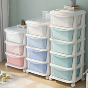Plastic Drawer Storage Organizer 3/4/5/6 Tiers in White Blue Pink Teal