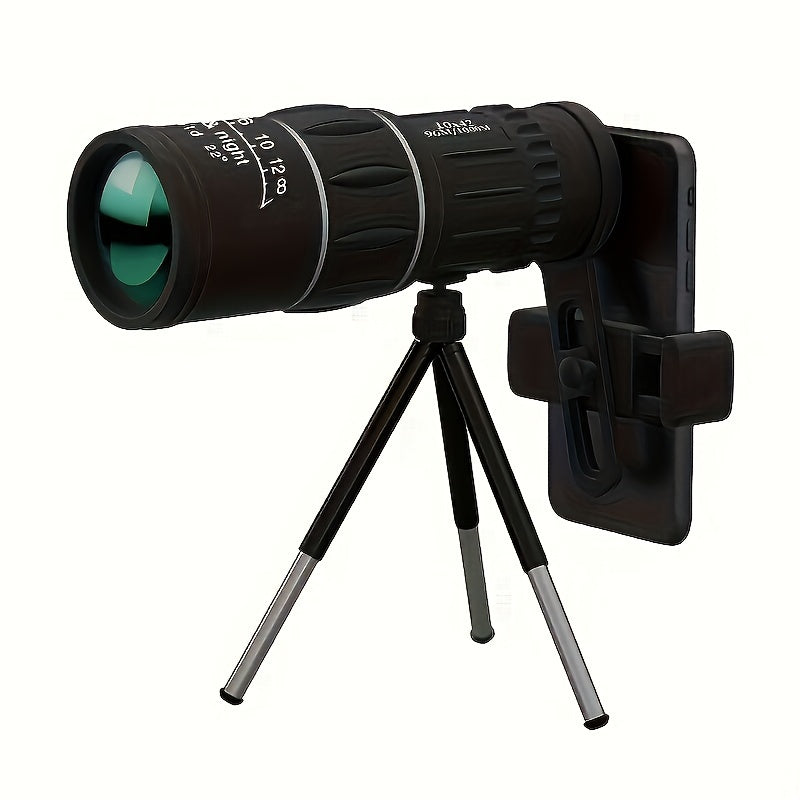 Telescopio monocular portátil 10X aumento objetivo de 42mm para viajes y camping