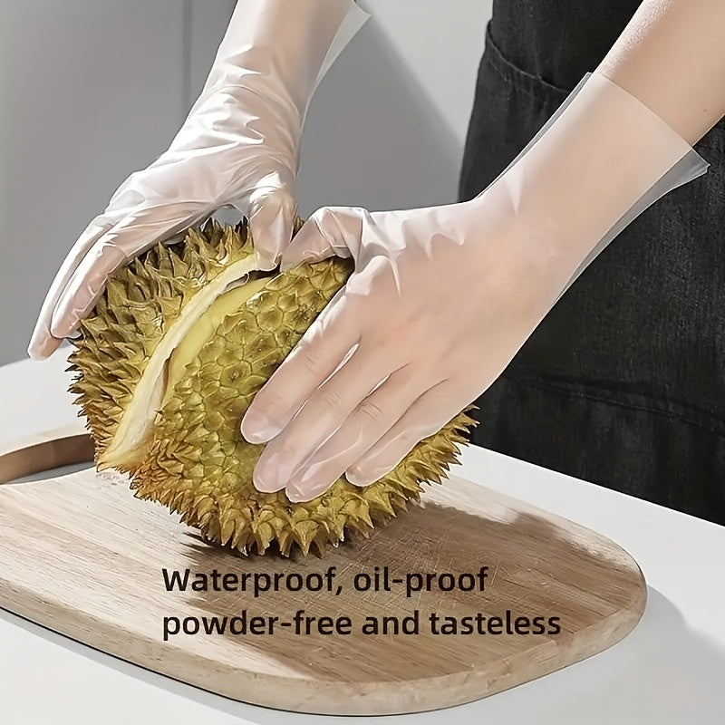 50/100 dona Oziq-ovqat darajasidagi PVC qo'lqoplar Oshxona, Restoran, Tozalash, Go'zallik salonlari, Uy ishlariga.