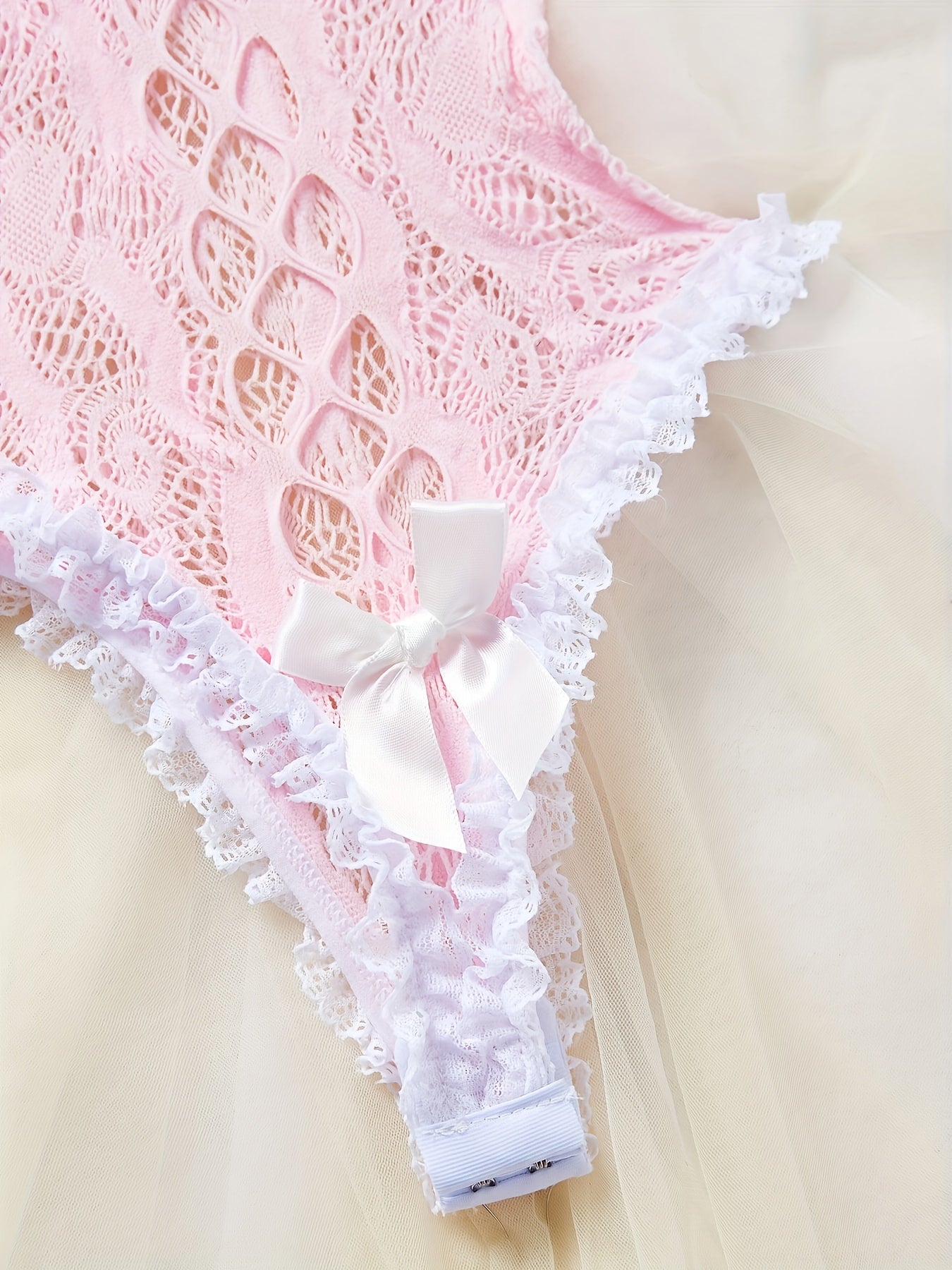 Women's Lingerie Set with Headband, Fishnet Stockings and Accessories