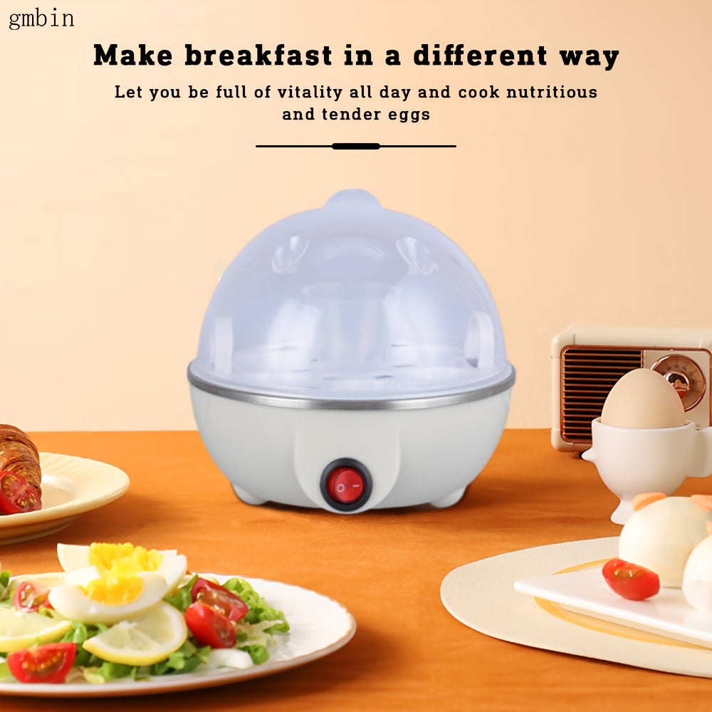 Gmbin Egg Cooker: Avtomatik o'chirish, 7 tuxum uchun bug'li pishirgich, ko'p funktsiyali yagona qatlamli dizayn.