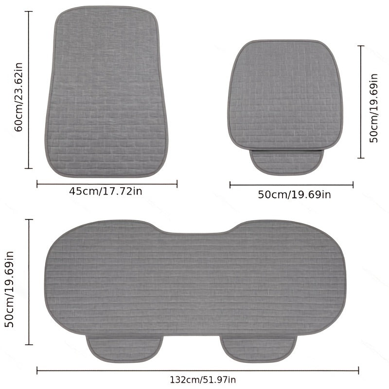Universal Car Seat Cover Front Set Linen Fabric Protector Cushion