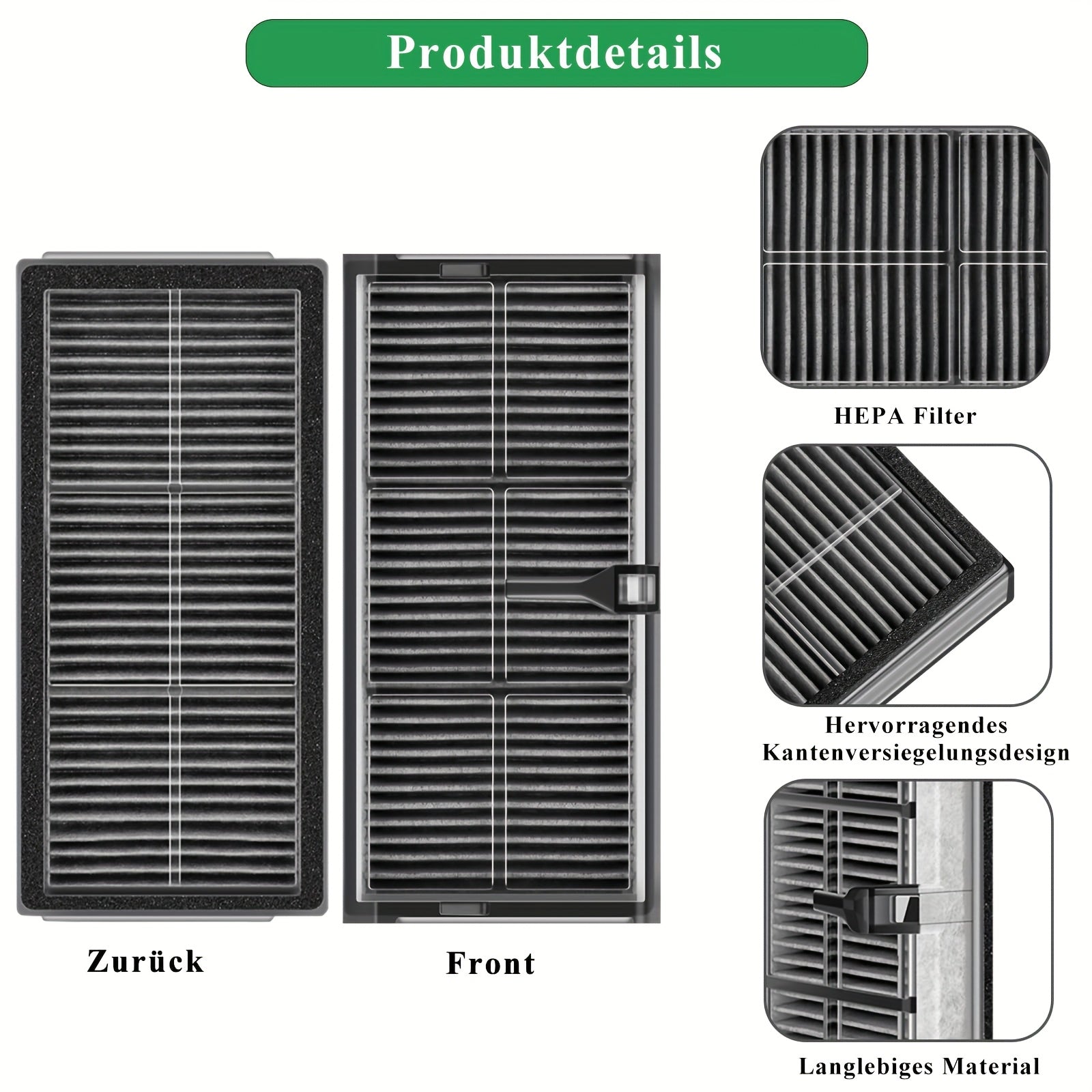 Dreame robot tozalagich uchun HEPA filtrini almashtirish aksessuari, 1 ta to'plam