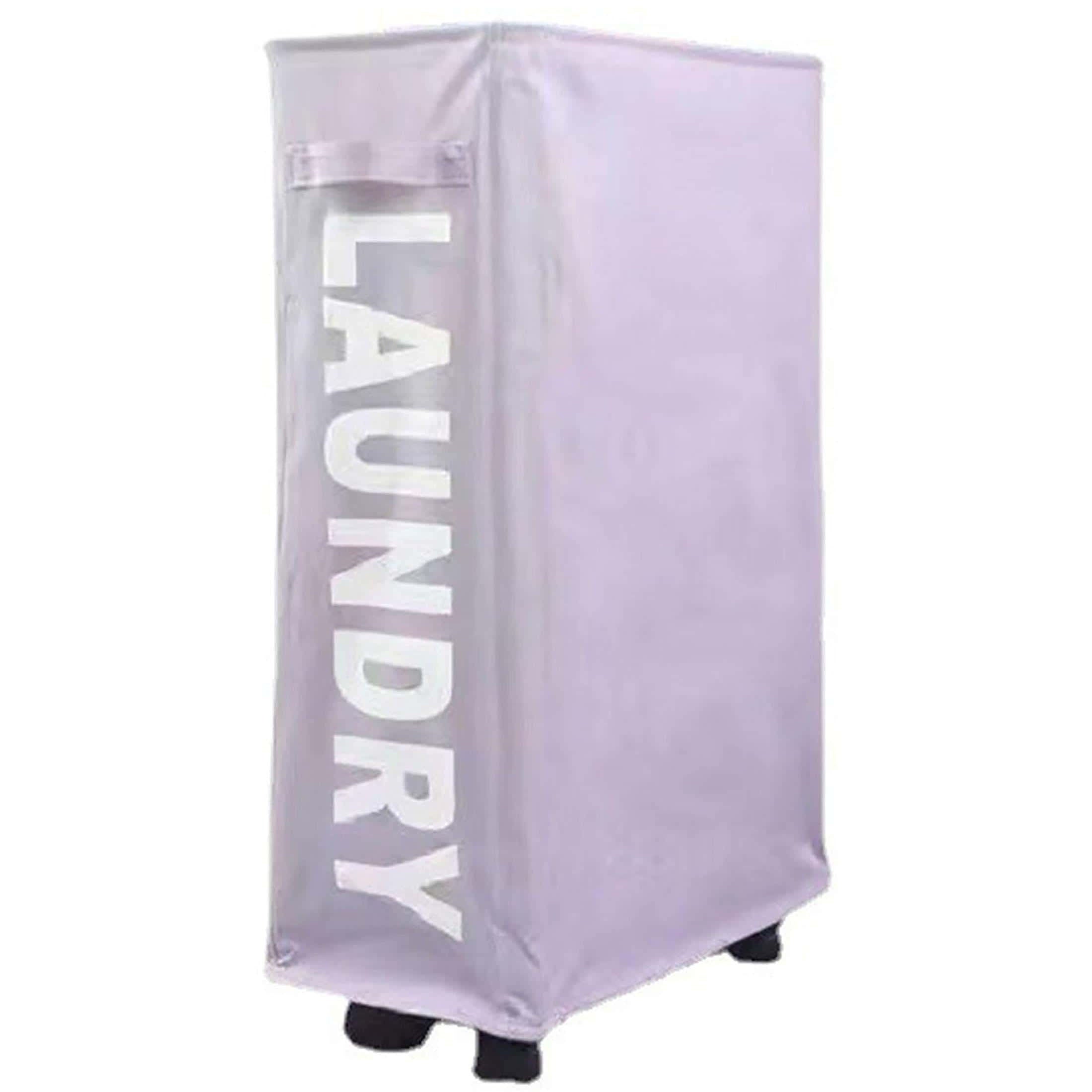 Laundry Basket with Wheels and Dustproof Mesh Cover for Clothes Transport and Sorting