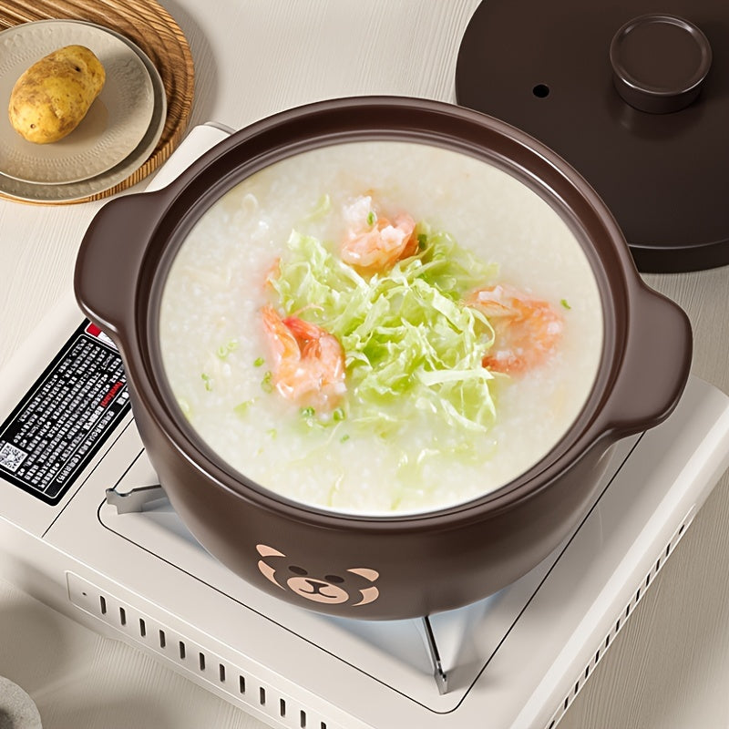 Katta hajmli 4.5L yopishmaydigan idishlar to'plami, qopqoq bilan, issiqlikka chidamli tutqich