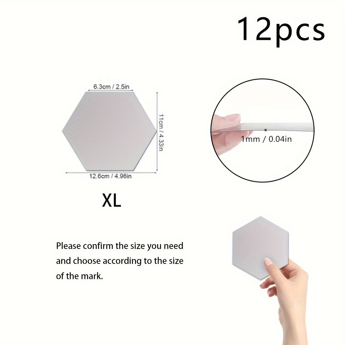 Hexagonal 3D Mirror Wall Stickers for Home Decor, DIY, Modern Design