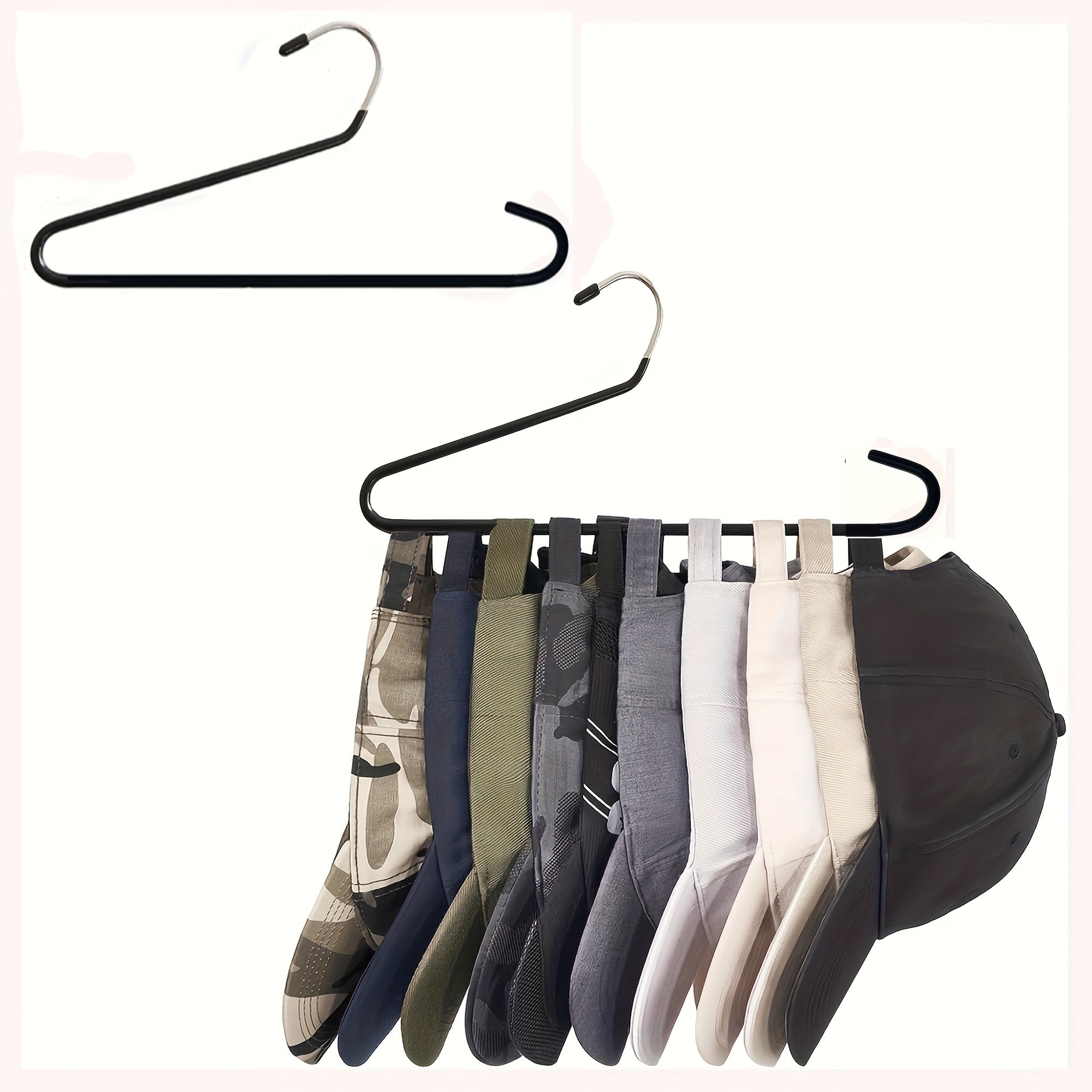 Kiyim shkafi uchun portativ osma shlyapa tokchasi - Turli o'lcham va uslublardagi 20 ta shlyapani ushlab turadi - Beysbol shlyapasi to'plovchilari va muxlislar uchun mukammal - Joyni tejovchi tashkilotchi