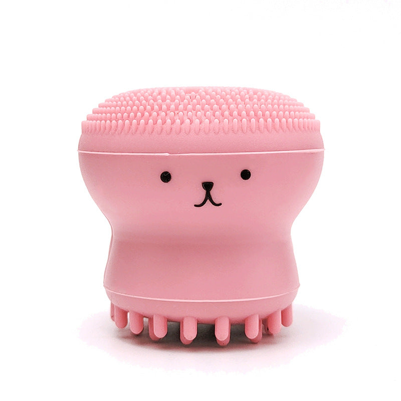 Unisex Silicone Facial Cleansing Brush Octopus Shape Deep Clean Scrubber