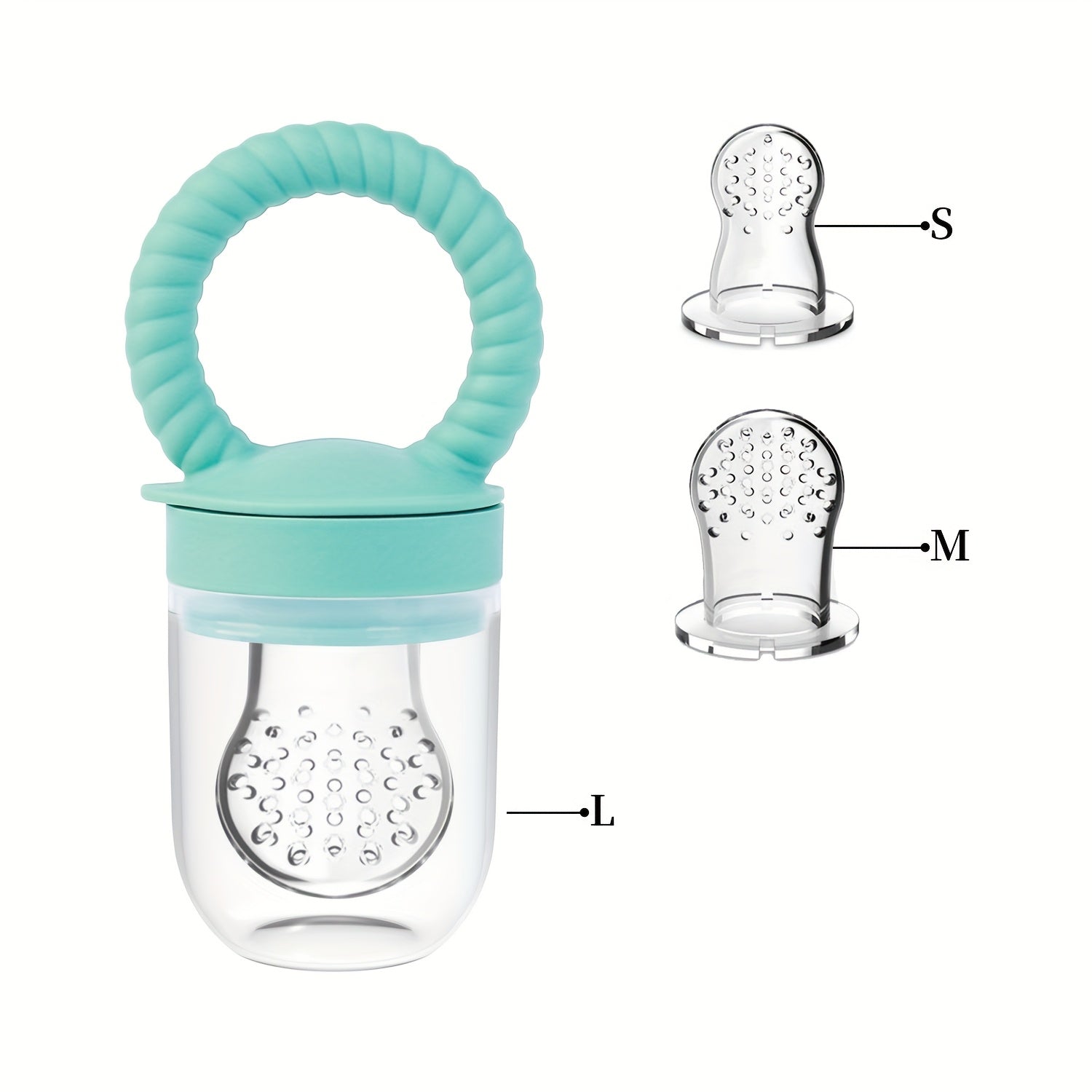 Нежный и легкий в очистке силиконовый фруктовый кормушка для детей - подходит для маленьких детей - рекомендуется ручная стирка, доступен в розовом, зеленом или синем цвете