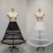 Three Rings Petticoat with Adjustable Waist and Dress Bustle for Wedding Gowns