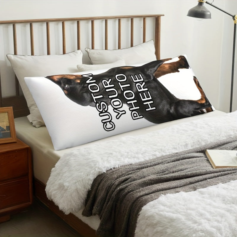 Personalized Pet Photo Body Pillowcase 50.8x137.2 cm Soft Breathable Plush Dog Cat Gift