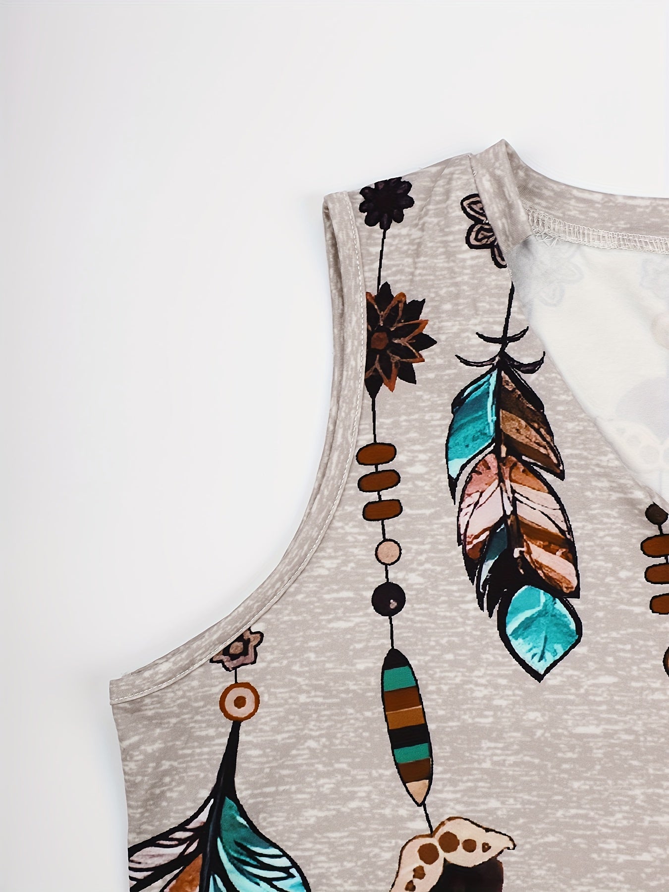 Traje impreso de gran tamaño con bolsillos, tela de punto de poliéster, elegante impresión en toda la prenda