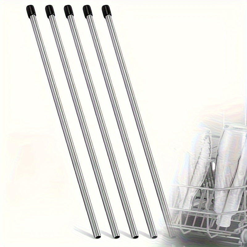 5-to'plamli metall shisha tutqichlari uchun idishlar uchun mos, racklar uchun xavfsiz yuvish, soda, vino, suv