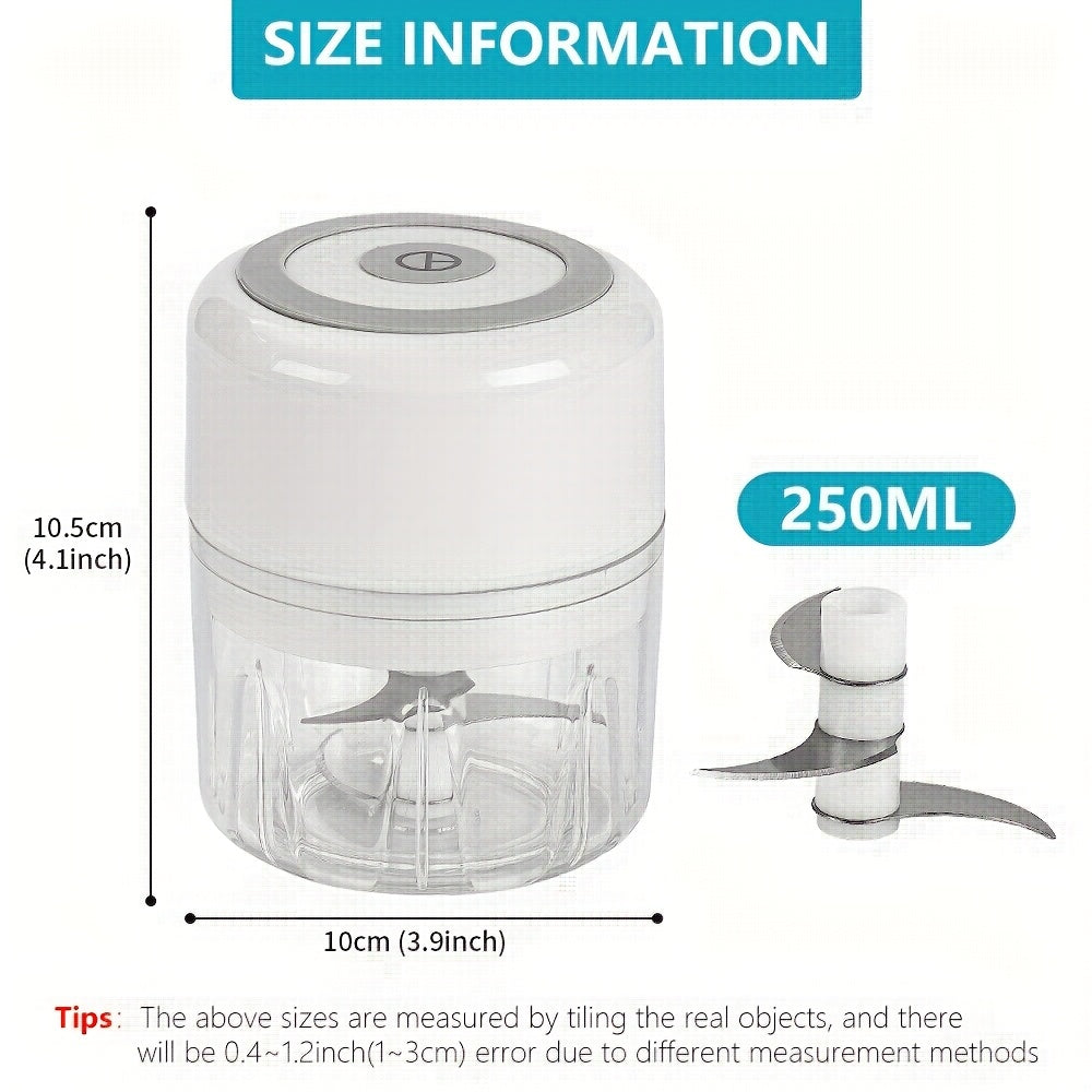 Portable USB Rechargeable Blender with High-Performance Grinder and Easy-Press Controls