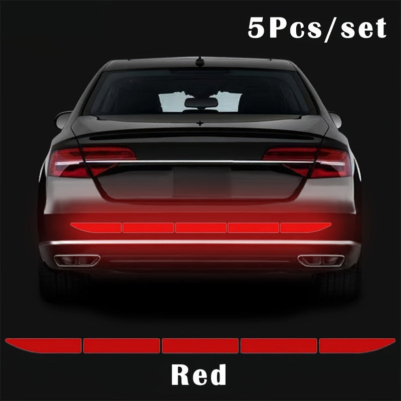 5Pcs Car Reflective Warning Stickers Rear Collision Prevention Safety Cover