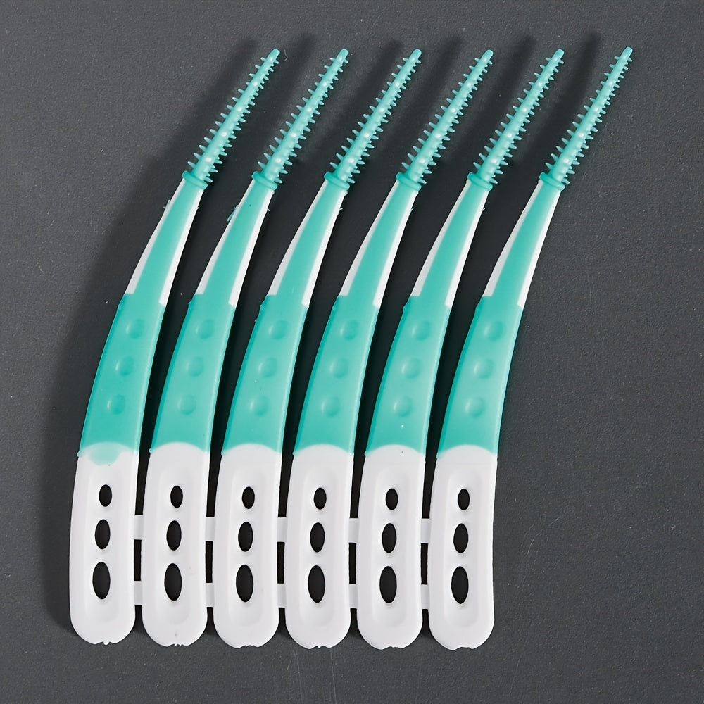 60 dona L-shaklidagi stomatologik seam cho'tkasi silikon tish tishlari uchun