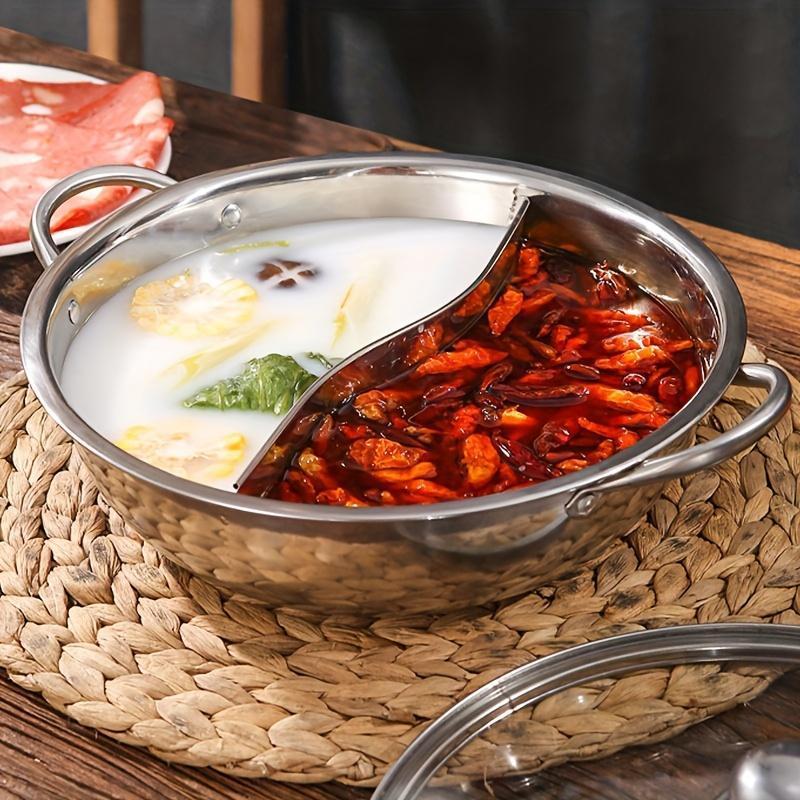 38cm Stainless Steel Mandarin Duck Pot Thickened Construction No Lid