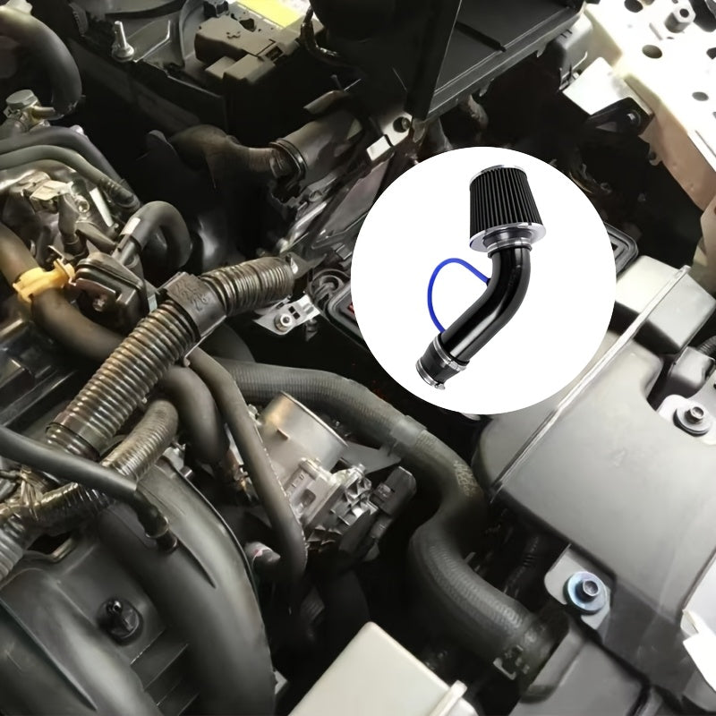 Kit de admisión de aire de flujo grande de aluminio universal de 76mm con cabeza de hongo para aire frío