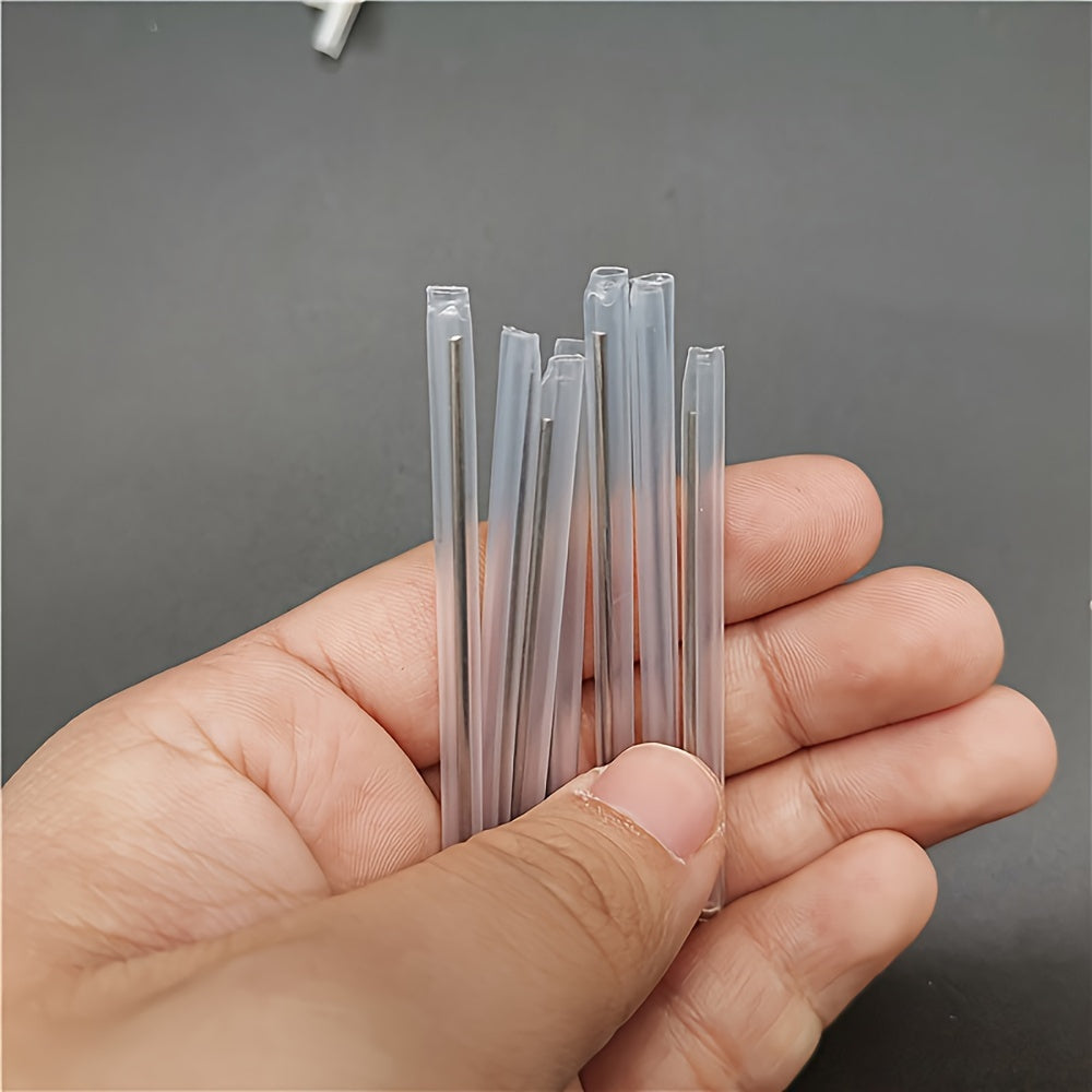 100 piezas de tubo termocontraíble de fibra óptica transparente de 6cm, diámetro interior de 1.5mm, PE