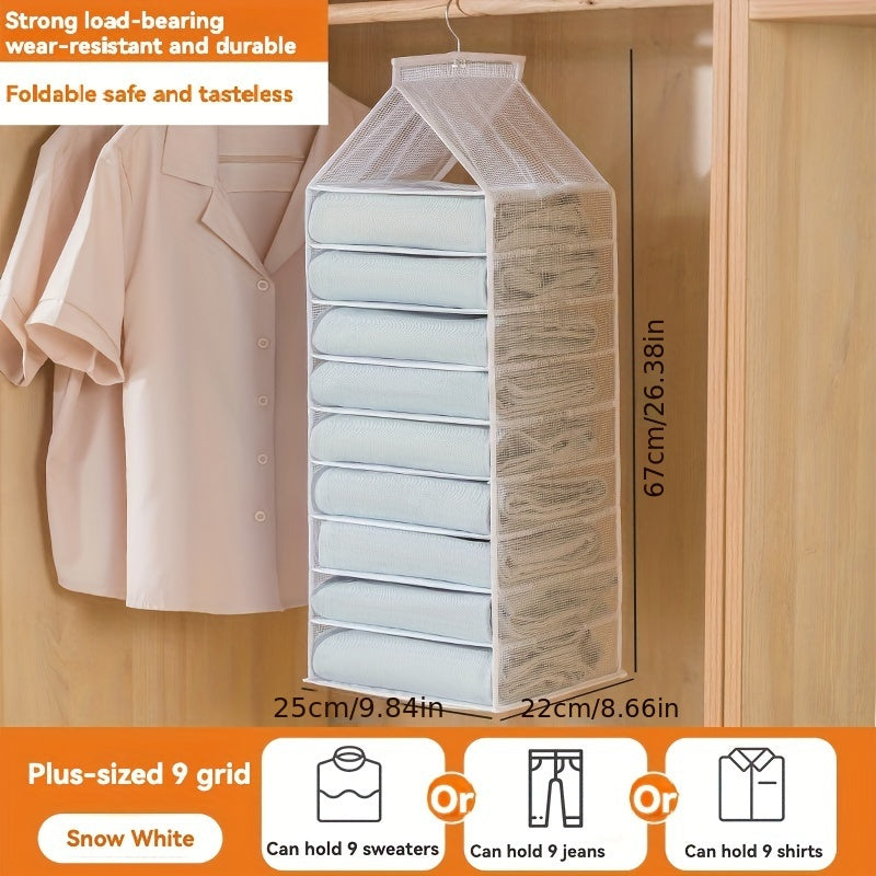 Foldable Clothes Organizer with Drawer for Dorms and Home Storage
