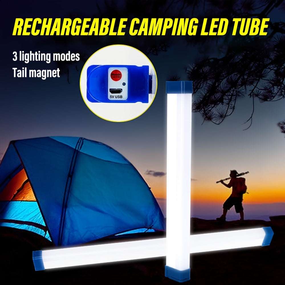 Lihangstar LED Camping Tube: Qayta zaryadlanadigan, Magnit quyruq, 3 ta yoritish rejimi, Geometrik dizayn, Portativ bozor yoritgichi, Osma qopqoq, O'z-o'zidan turadigan, Devorga o'rnatiladigan, 400mAh batareya, Yotoqxona tungi yoritgichi