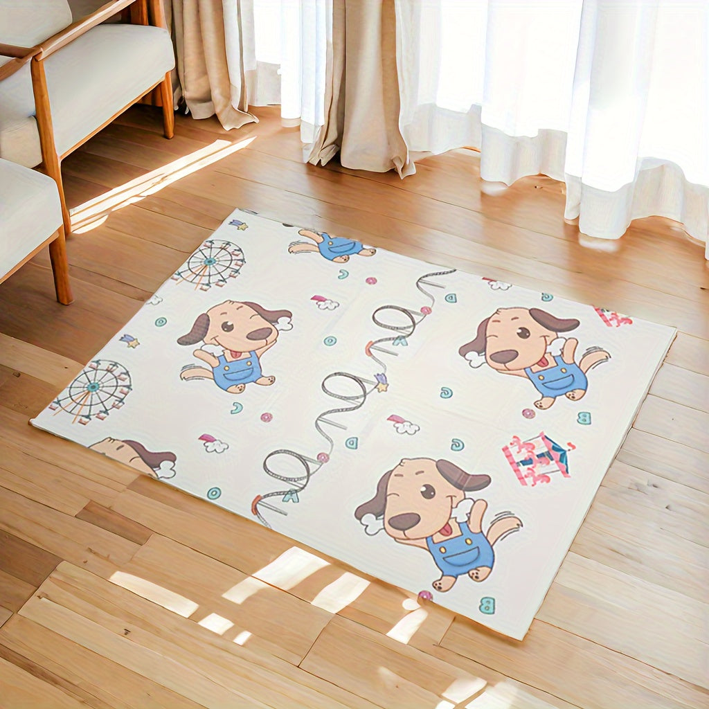 Kids Play Mat Reversible Cartoon Design Extra Plush Durable Crawling Safe 177cm x 117cm