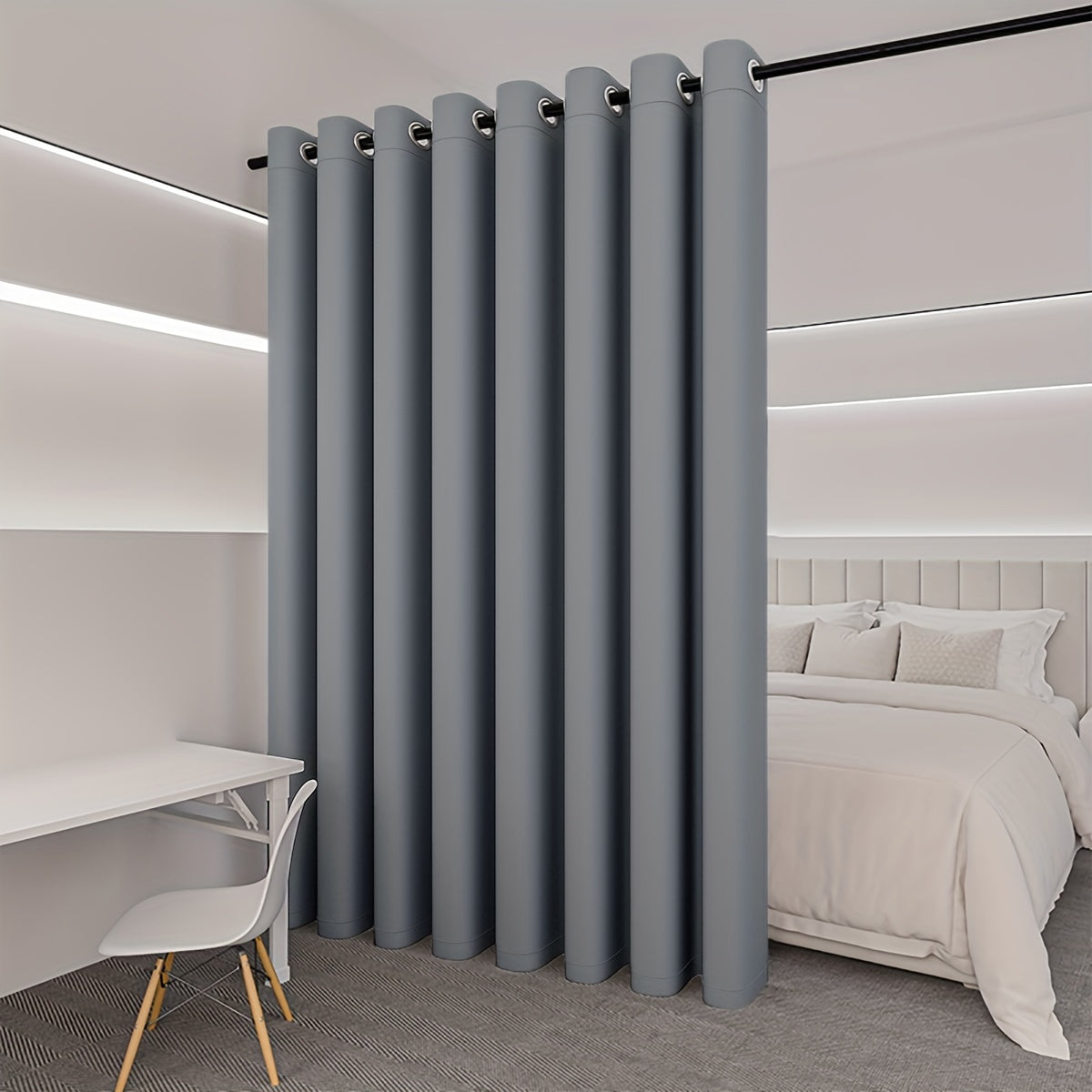 Blackout Room Divider Curtain for Living Room Bedroom Wall Privacy Grommet Panel