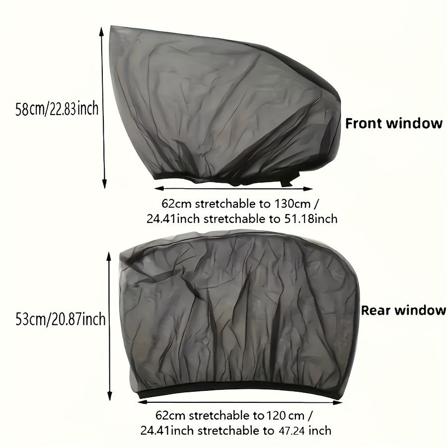 Москитная сетка для автомобильных окон 1/2/4 шт. Универсальный размер, премиальная сетка от насекомых