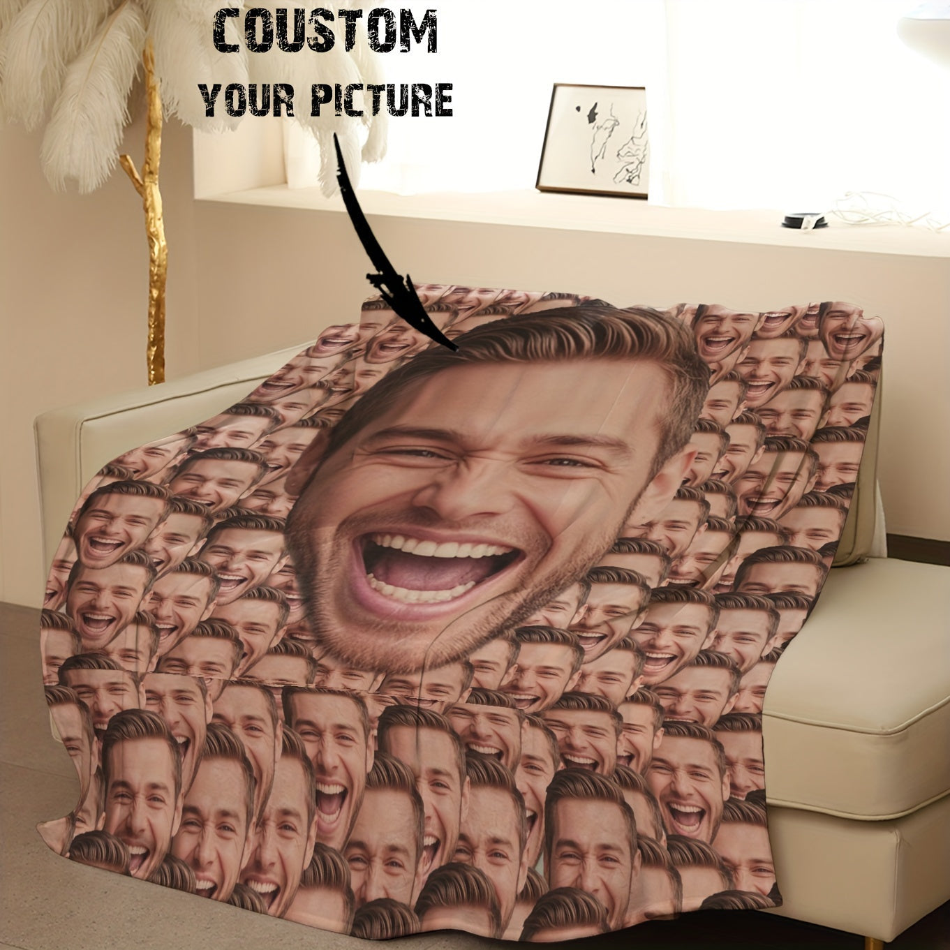 Personalized Photo Blanket Flannel Throw Ultra Soft Cozy for Graduation