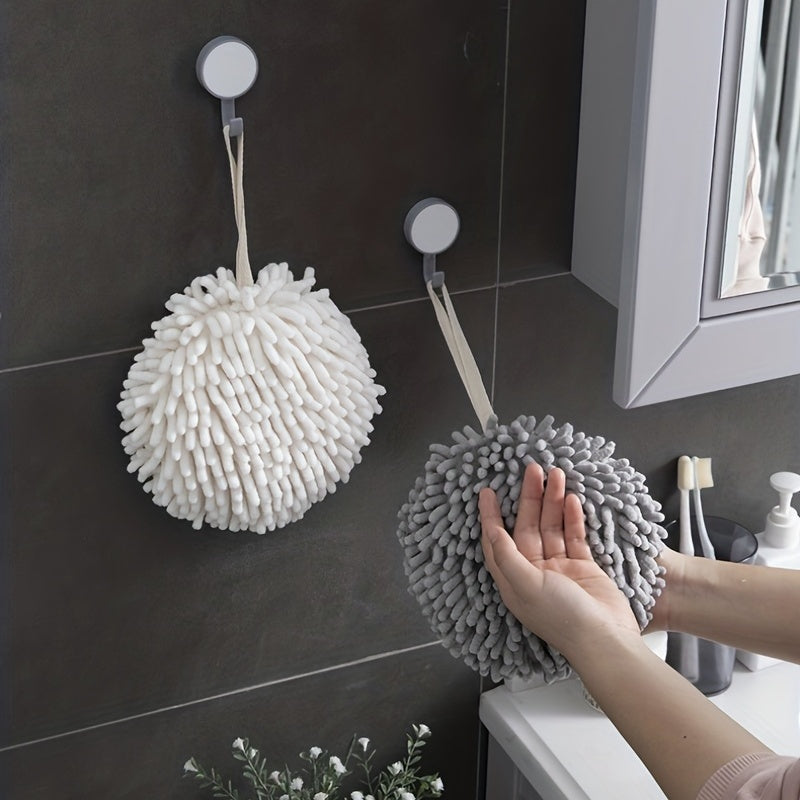 Chenille Hand Towels Quick Dry Absorbent with Hanging Loop for Bathroom Kitchen