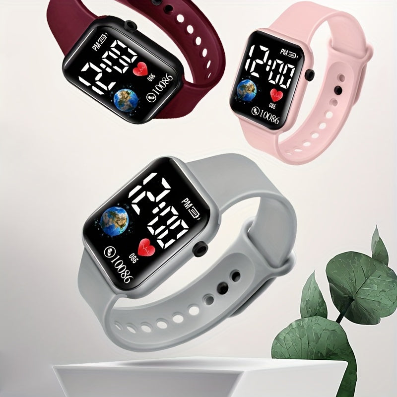 Kids Boys Digital Sports Watch with Timer Durable Plastic Case Multicolor Display