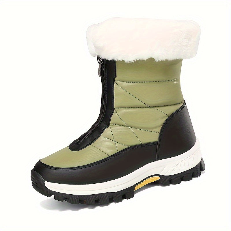 Women's Mid-Calf Winter Boots With Warmth Insulation Plush Lining
