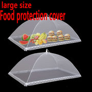 Foldable Insect-proof Food Cover Large White Dust-proof for Outdoor Picnics Camping