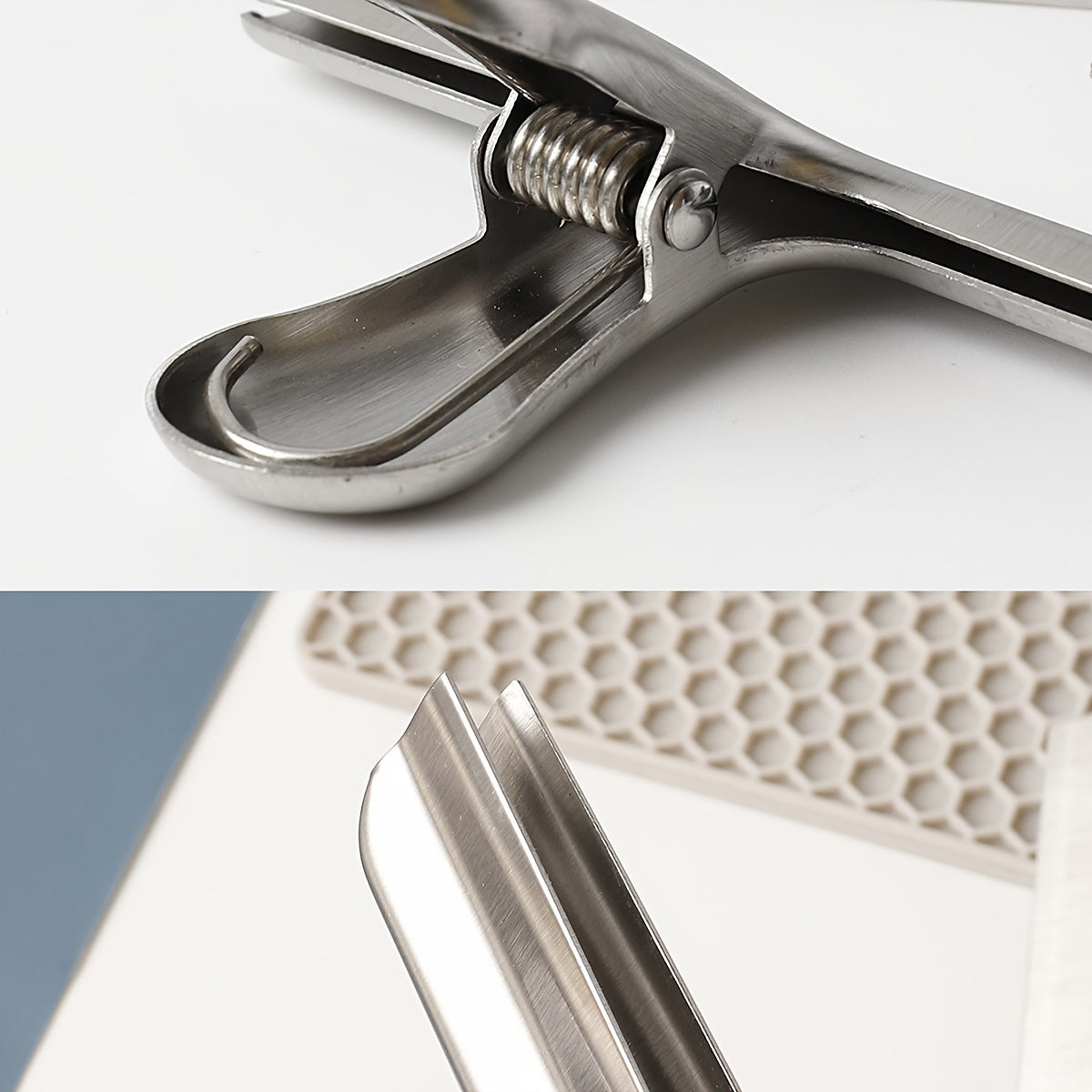 Stainless Steel T-Shaped Food and Snack Clip Moisture-Resistant Kitchen Gadget