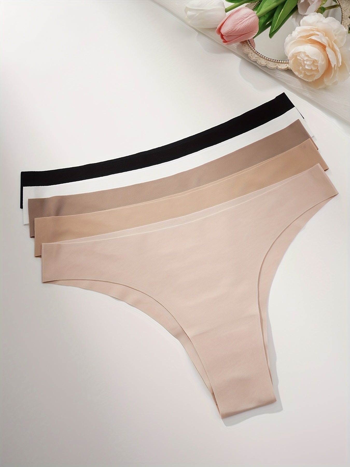 Women's Multi-Color Seamless Bikini Briefs 5 Pack