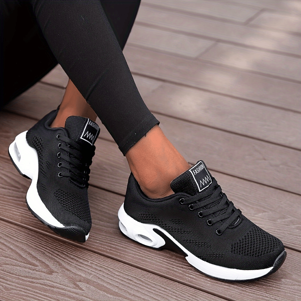 Women's Breathable Mesh Chunky Sneakers Casual Lace-Up Outdoor Shoes Plus Size