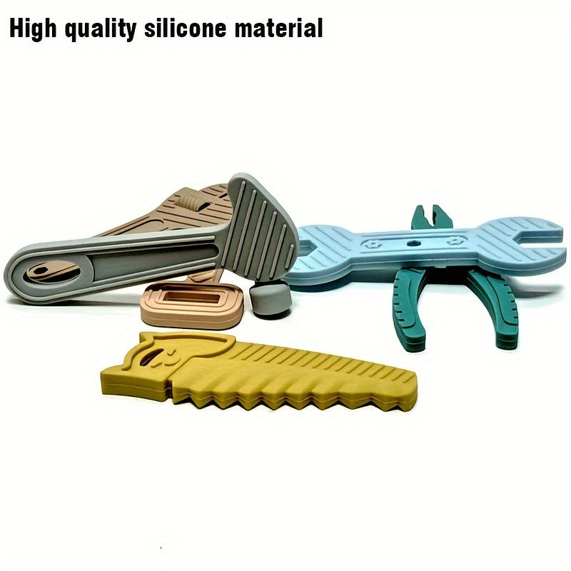 Baby Silicone Toy Set for Easter Soft Safe Toys with Hammers Wrenches and Pliers