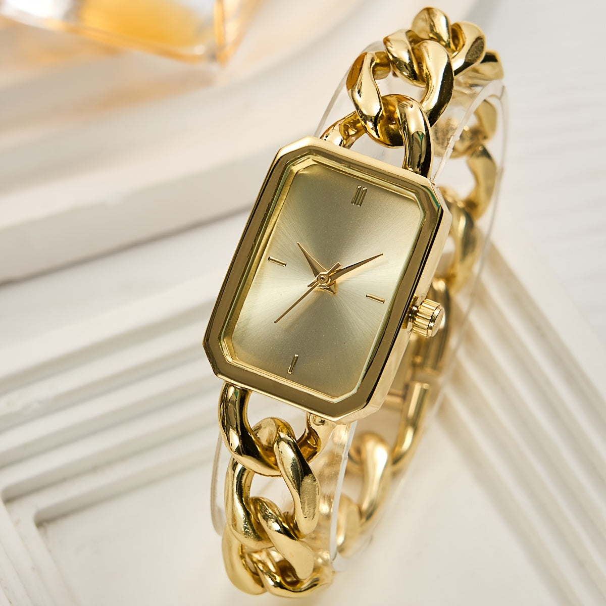 Women's Quartz Watch Gold Silver Tones with Accents Stylish Jewelry